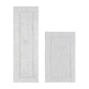 Lux Premium 100% Cotton Tufted Solid Reversible 2 Piece Bath Rug Set – Ultra-Soft, Water-Absorbent, Durable, Machine Washable Bathroom Rug - 1 of 4