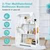 Infans 3-Tier Wooden Dollhouse Bookcase Children's Bookshelf in Kid's Room Gift for 3+ - 4 of 4
