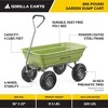 Gorilla Carts 600 Pound Capacity Heavy Duty Poly Yard Garden Steel Quick Dump Utility Wheelbarrow Wagon Trolley Cart with Straight Pull Handle, Green - image 2 of 4