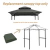 Gulches 8x5 Ft Double Tiered Grill Gazebo Replacement Canopy - Premium BBQ Tent Roof Cover for Outdoor Cooking and Entertaining - 3 of 4