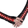 Skeleteen Girls Fingerless Lace-up Gloves - Black and Red - image 3 of 3