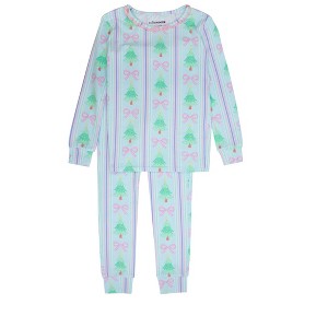 RuffleButts Modal Blend Big Girls Ruffle Long Sleeve Pajama Set - 1 of 2