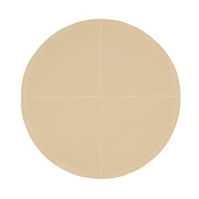 Terracotta Faux Leather Round Placemats Set of Four