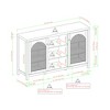 TiramisuBest 34.6" White Metal Pantry Cabinet with Adjustable Shelves, Freestanding Kitchen Storage Organizer with Easy-Grip Handles - 4 of 4