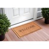 HomeRoots 30" X 48" Natural and Black Coir Welcome Outdoor Door Mat - 2 of 3