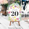 Big Dot of Happiness Wildflowers Bride - Boho Floral Bridal Shower and Wedding Party Double-Sided 5 x 7 inches Cards - Table Numbers - 1-20 - 3 of 4