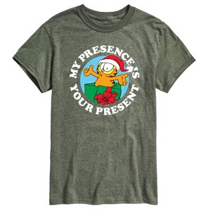 Men's - Garfield - My Presence Is Your Present Christmas Short Sleeve Graphic T-Shirt - 1 of 4