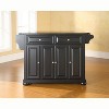 HomeStock  Alexandria Granite Top Rolling Kitchen Island Storage Cart, Microwave Stand, Spice Rack, Black - 3 of 4