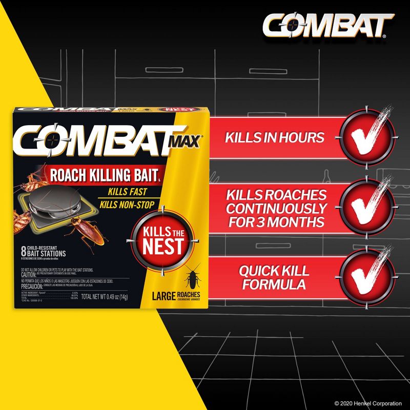 Combat Source Kill Max Large Cockroach Bait Stations - 8 ct, 4 of 15