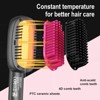 YEVYO Hair Straightener Brush with Keratin Ceramic Coating, Negative ion Straightening Brush, Dual Voltage Hot-air Hair Brush - Black - 4 of 4