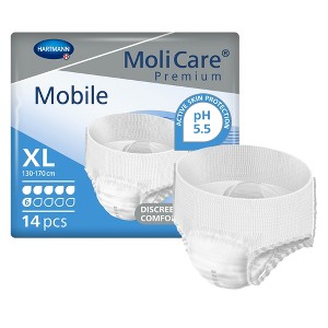 MoliCare Premium Mobile 6D Disposable Underwear Pull On with Tear Away Seams X-Large - 1 of 3