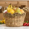 Water Hyacinth Woven Round Storage Baskets – Set of 3 (14"/12"/10") – Eco-Friendly, Durable Baskets for Kitchen, Bathroom & Home Décor - 3 of 4