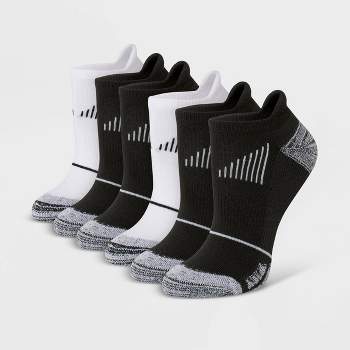 Hanes Premium Performance Women's Bounce Cushioned Marled 6pk No Show Tab Athletic Socks