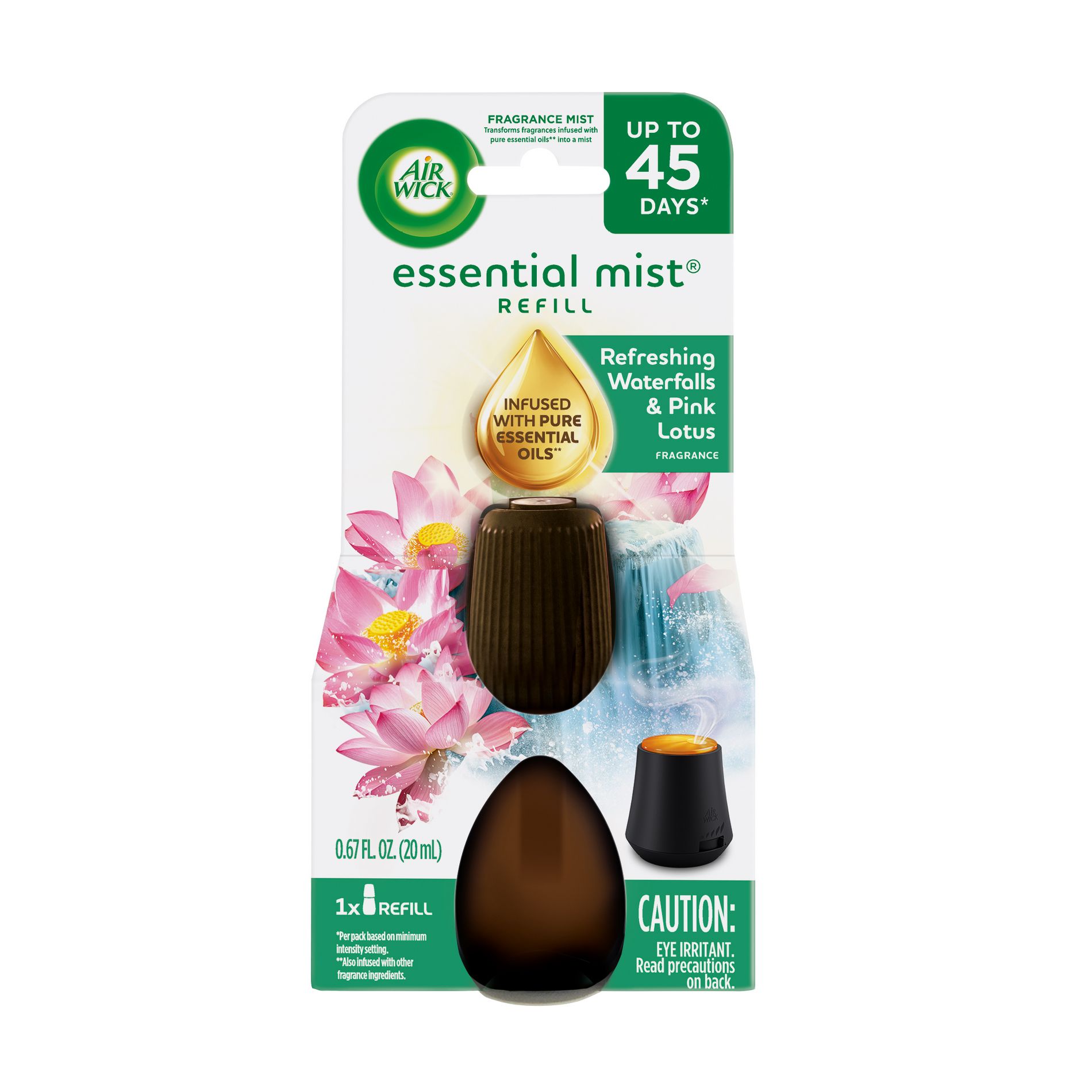 Air Wick Essential Mist Aromatherapy Diffusers - Refreshing Waterfall & Pink Lotus