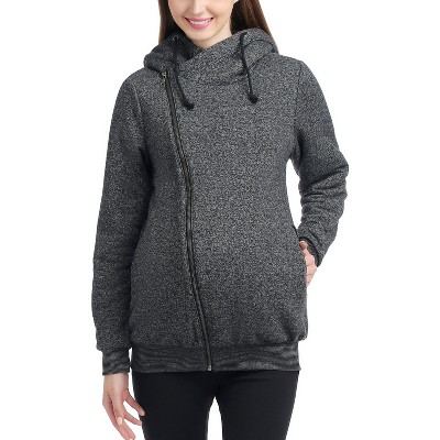 Pokkori Maternity Zip Front Hooded Jacket