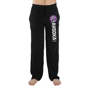Star Wars Movie Series Ahsoka Character Mens Black Sleep Pajama Pants - 1 of 2