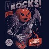 Junior's Design By Humans Rock Pumpkin By EduEly T-Shirt - 2 of 3
