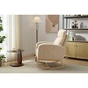 Okak Modern Rocking Accent Chair Armchair with Side Pocket and Upholstered Comfy High Backrest Glider Chair for Bedroom Lounge Nursery - 2 of 4