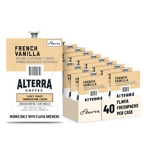 Flavia Alterra French Vanilla Coffee Freshpacks works only with Flavia Brewers, Light Roast (Case of 40) - 1 of 4