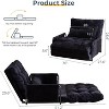 MAXYOYO Adjustable Floor Sofa Couch with Pillow, 5-Position Foldable Lazy Sofa Sleeper Bed with Armrest - 3 of 4