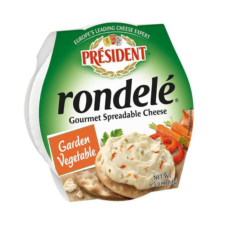 President Rondele Gourmet Spreadable Cheese Garden Vegetable - 6.5oz, 3 of 4