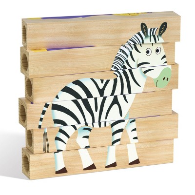 Quercetti Jungle Wooden Puzzle - 4pk