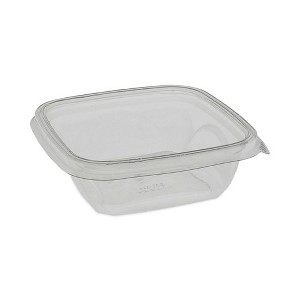 Pactiv Evergreen EarthChoice Square Recycled Bowl, 12 oz, 5 x 5 x 1.63, Clear, Plastic, 504/Carton - 1 of 4