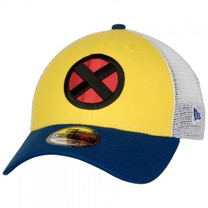 Adult X-Men Logo Wolverine Colorway New Era 9Forty Adjustable Trucker Hat - 1 of 4