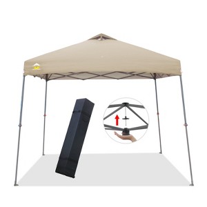 9x9 Pop Up Canopy Tent with Roller Bag – Slant Leg Outdoor Shade for Events & Camping - 1 of 4