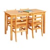 ECR4Kids 24in x 48in Rectangular Hardwood Table with 28in Legs and Four 16in Chairs, Kids Furniture - 4 of 4