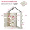Infans Kids Costume Storage Closet Children Pretend Dresser Storage Bins Shelves White - 2 of 4
