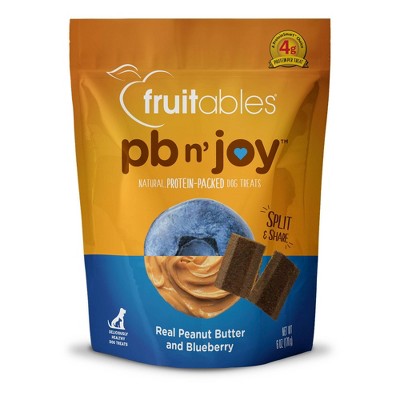 Fruitables pbn'joy Peanut Butter & Blueberry Natural Protein Packed Dog Treats - 6oz