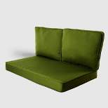 Belmont  3pc Outdoor Replacement Loveseat Sofa Cushion Set Green - Haven Way