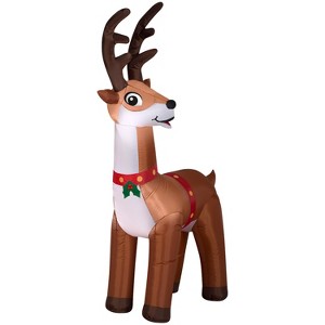 Gemmy Christmas Inflatable Reindeer, 6 ft Tall, Multi - 1 of 4