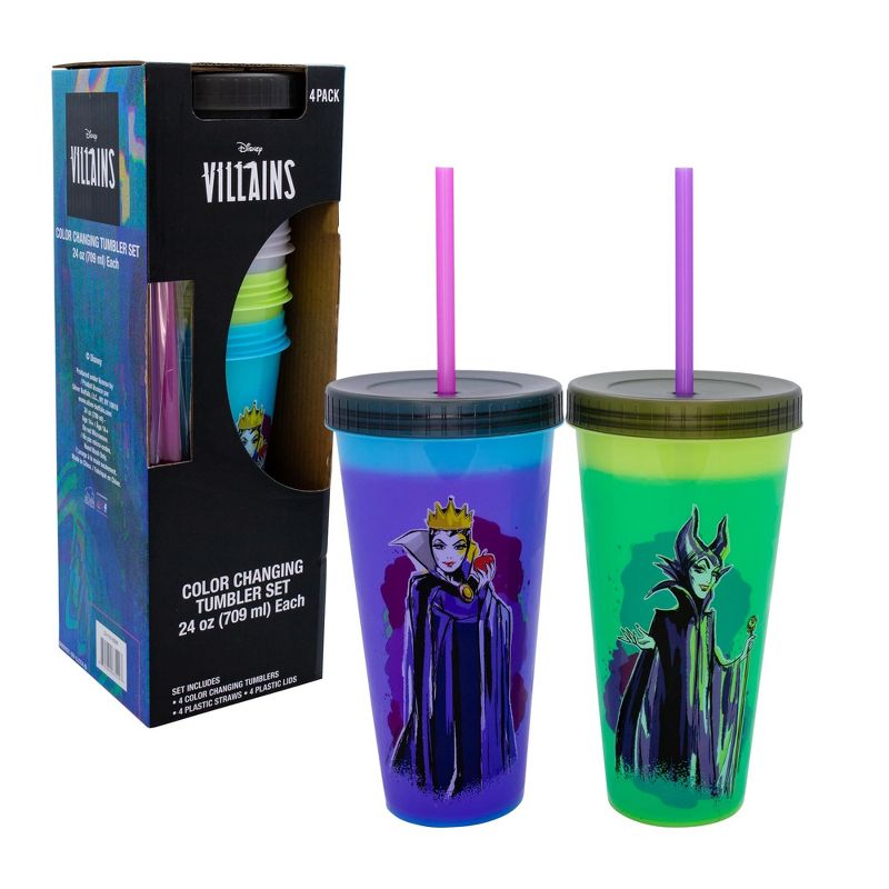 Silver Buffalo Disney Villains Color-Changing Plastic Tumblers | Set of 4, 3 of 10