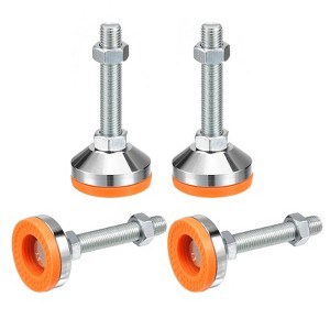 Unique Bargains Carbon Steel Non-Skid Adjustable Furniture Table Feet Leveling Feet 4 Pcs - 1 of 4