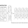 Lirago Black 4 pieces Weatherproof Multi-functional Outdoor Screen-Laser-Cut Galvanized Steel Panel 70.86"Hx19.68"Wx0.51"D - 3 of 4