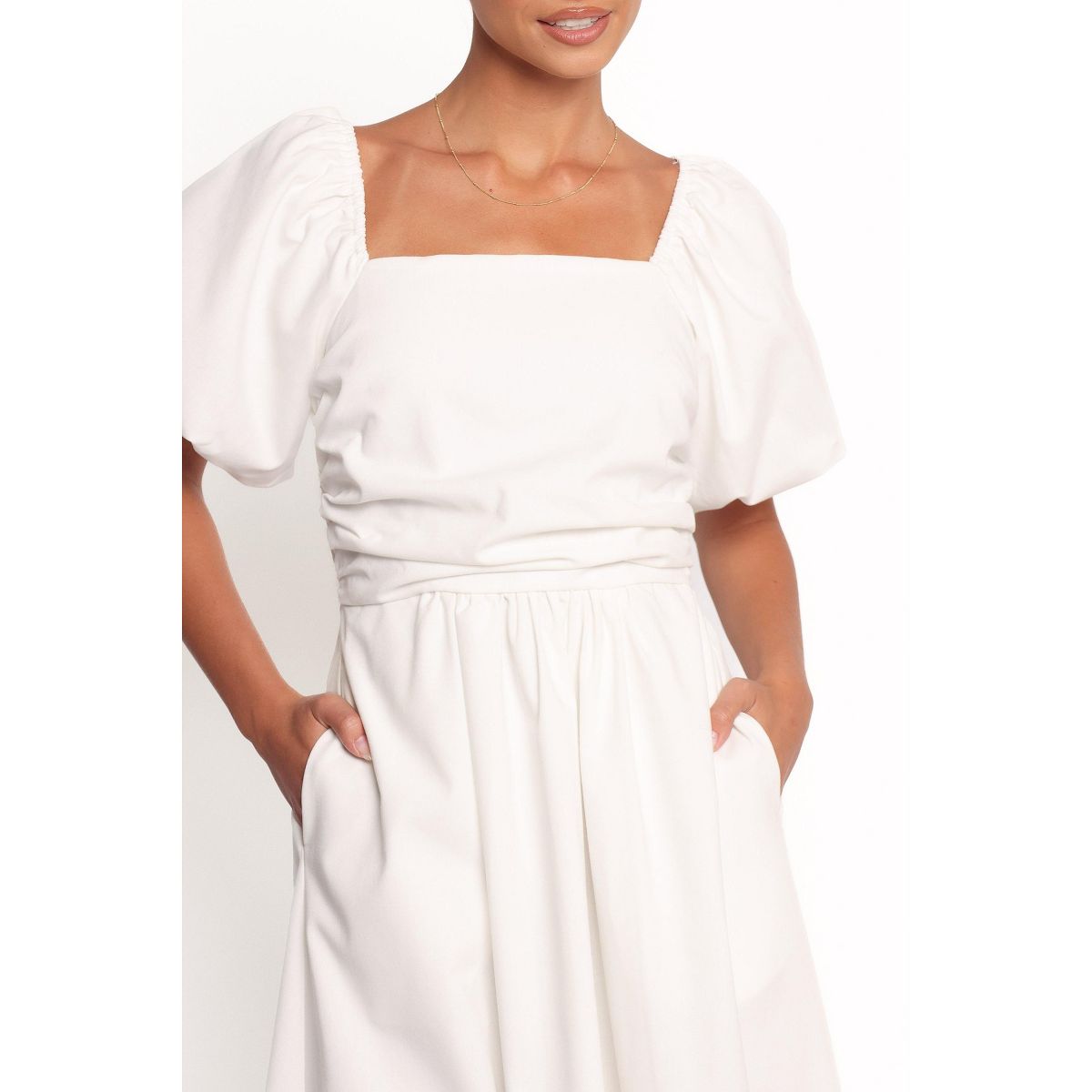 Clo Puff Sleeve Midi Dress - thumbnail 4