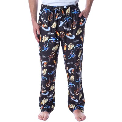 Nickelodeon Men's Avatar The Last Airbender Cartoon Character Pajama Pants Black