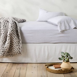 Faldón para Cama Full/Queen de Lino Blanco - Casaluna™