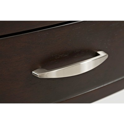 Dark Merlot Acacia Wood End Table with Storage