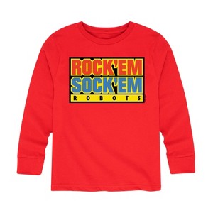 Boys' - Rock 'Em Sock 'Em Robots - Rock 'Em Sock 'Em Logo Long Sleeve Graphic T-Shirt - 1 of 4
