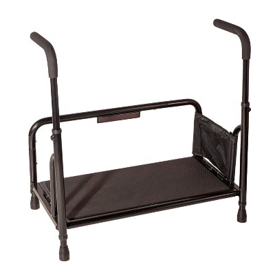 Stander Step Stool, Heavy Duty Bed Step with Adjustable Hand Rails