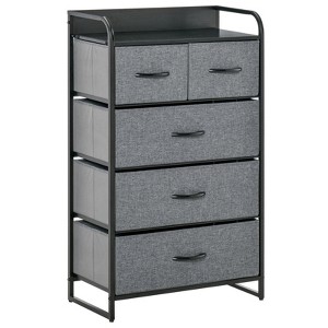 FONTOI Storage Cube Dresser with 5 Drawers, Bedroom Organizer Unit, Shelf Tower with Bins for Living Room, Closets, Gray, 11.5"*39"*22.8" - 1 of 4