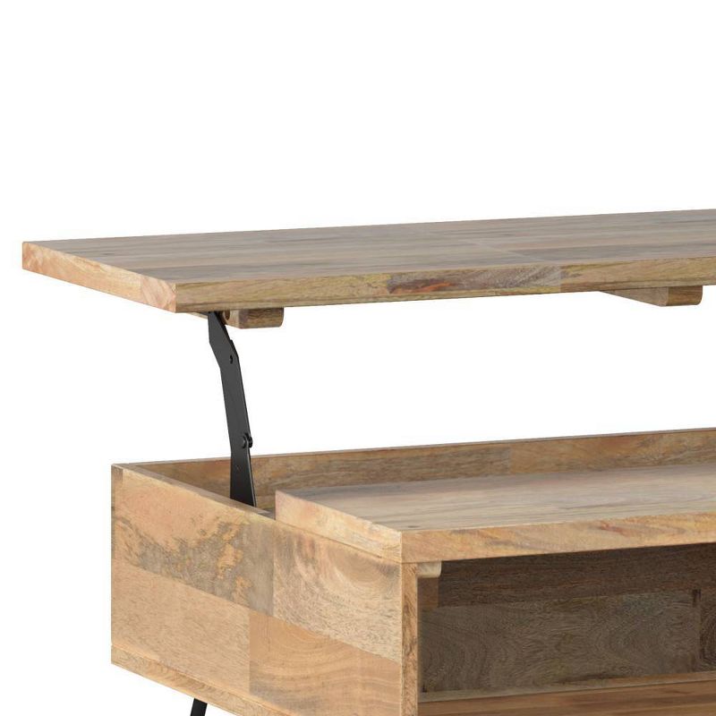 Moreno Solid Mango Wood Lift Top Coffee Table - WyndenHall, 5 of 12