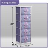 Sorbus Narrow 5 Drawers Nightstand with Steel Frame, Wood Top, Easy Pull Fabric Bins for Home, Bedroom, Office & Dorm - 3 of 4