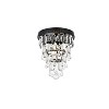 Elegant Lighting Nordic 1 light black flush mount - 3 of 4