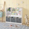 MAYEERTY Bookcase and Nookshelf Multifunctional Bookcase with 3 Collapsible Fabric Drawers, Toy Storage Organizer for Bedroom - 4 of 4
