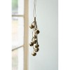 Gold Jingle Bell Bunch 12" – Hanging Christmas Decoration on Jute Rope By Kalalou - 3 of 4