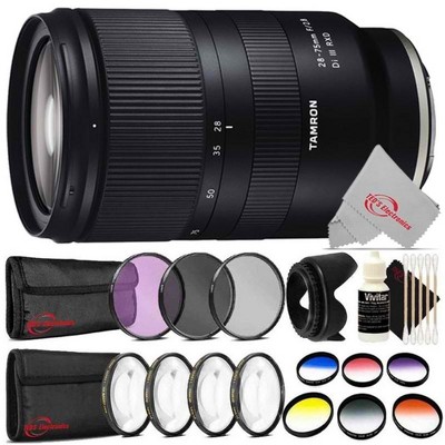 TAMRON 28-75mm f/2.8 Di III RXD E-Mount Lens/Full-Frame Format Lens for Sony E with Top Accessory Kit